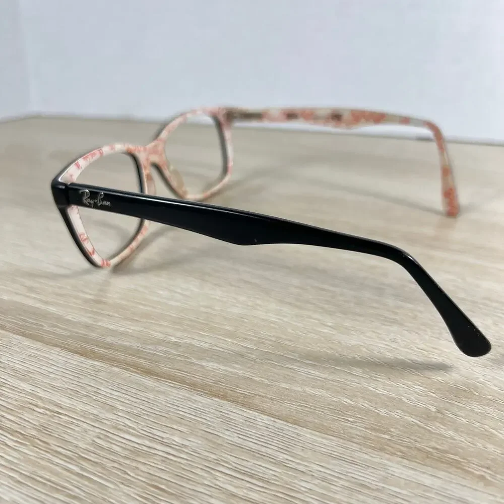 Ray-Ban RB5228 5014 Eyeglasses Black White and Red 53-17-140 Frames Only